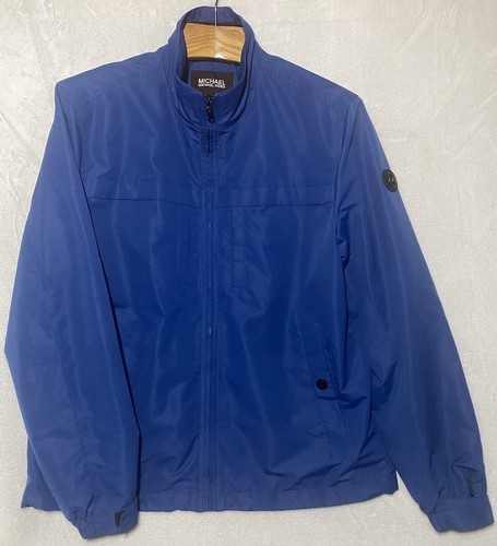 Michael Kors Mens Wind Breaker Jacket Large Pacific Blue Zip Up Hike Trail Run - Picture 4 of 16