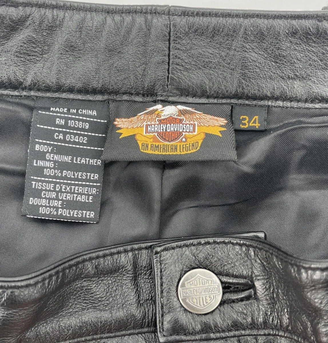 Harley davidson shop leather jeans