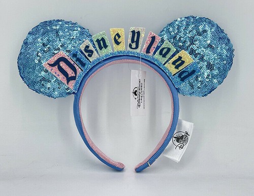 Minnie Headband 2022 Parks Rare Resort Pink Polka Dot Purple Sequin Ears - Picture 2 of 3