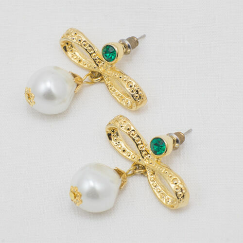 Boucles d'oreilles créoles zircons en plaqué or - L'Atelier d'Amaya