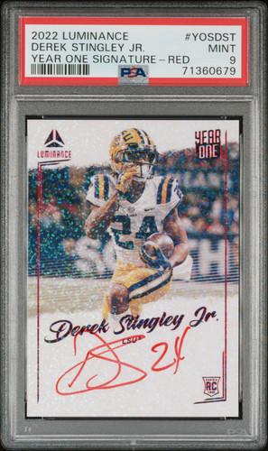Derek Stingley Jr. [Red] #YOS-DST 2022 Panini Luminance Year One Signatures card