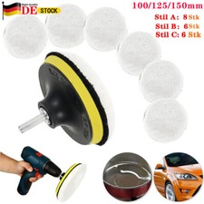 8/6 STK POLIERSCHEIBE POLIERAUFSATZ FÜR BOHRMASCHINE AKKUSCHRAUBER POLIER-PAD 
