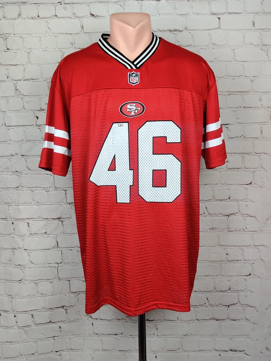 #46 San Francisco 49ers Jersey NFL Shirt New Era Football Shirt Oversized  Red L