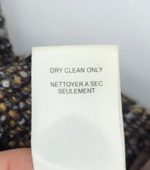 Falda Nanette Lepore para mujer 2 marrón tweed dobladillo acampanado coqueta forrada en la Academia Foto 4 de 4