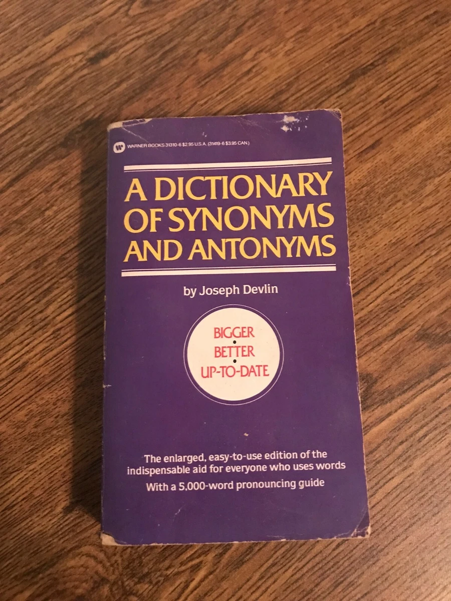 My Book of Synonyms and Antonyms