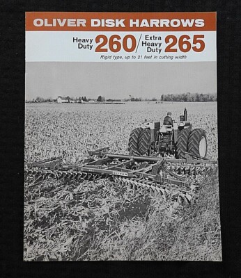 1971 ''OLIVER MODEL 260 & 265 DISK HARROWS'' SALES BROCHURE MINTY