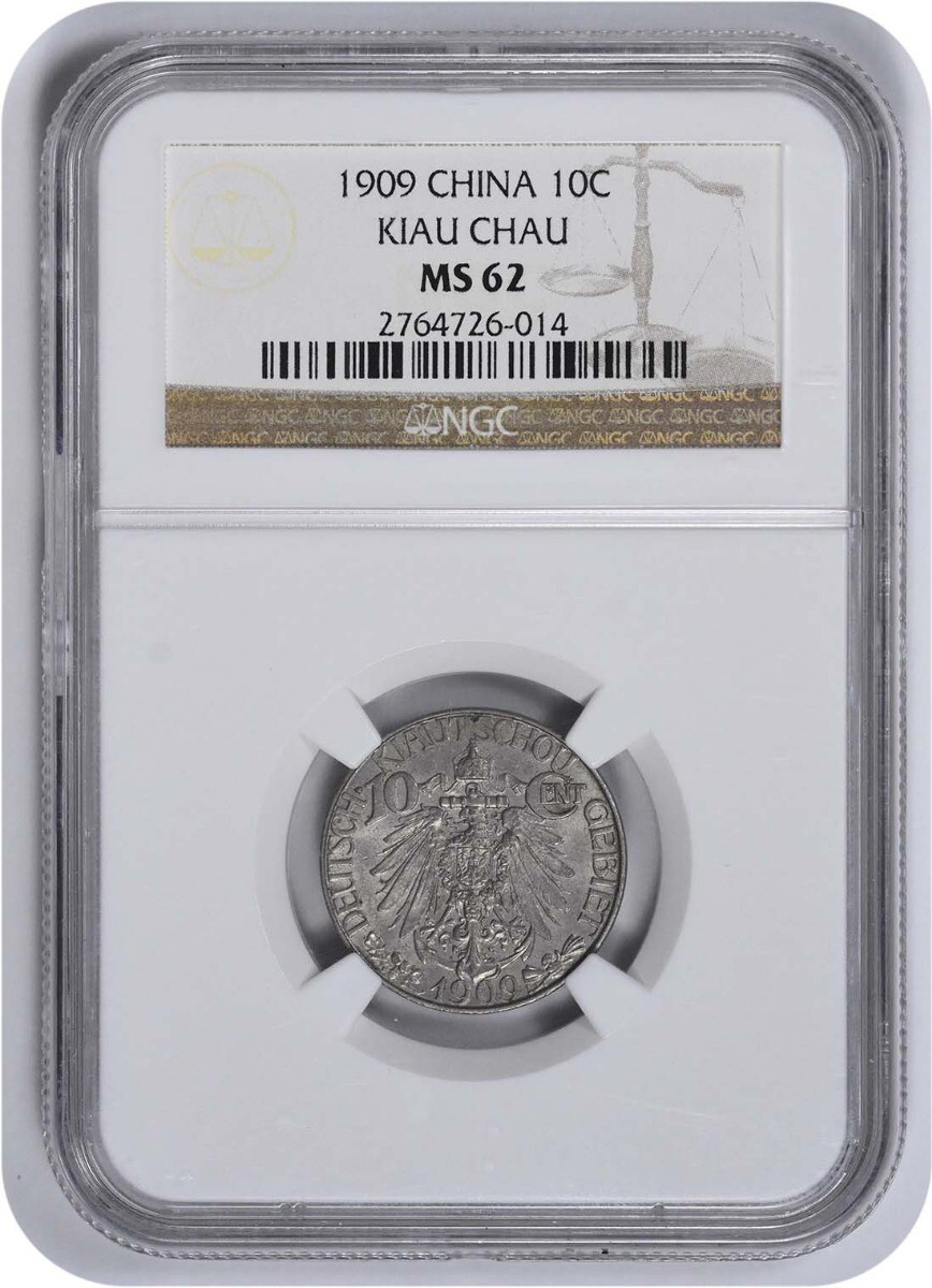 1909 Germany - Kiau Chau 10 Cents MS62 NGC | eBay