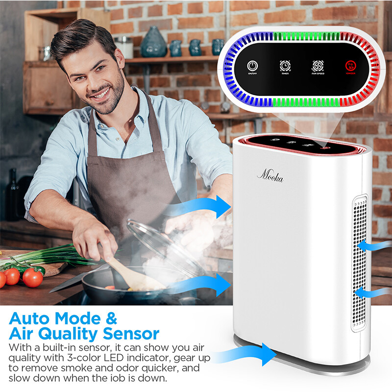 Air Purifier Large Room UV Light H13 Hepa Filter Cigarette Smoke Pet