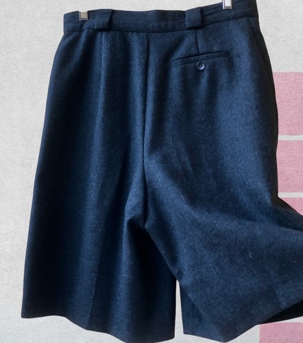 Giorgio Sant'Angelo Vintage 80’s Black Wool Lined Shorts Culottes Womens 12 - Picture 4 of 11