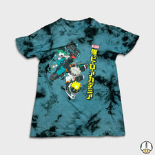 My Hero Academia T Shirt Mens Small Blue Midoriya Tie Dye Graphic Anime Tee