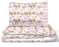 Hello Kitty Floral Kids 2pc Reversible Twin/Full Comforter Set-W152186031444
