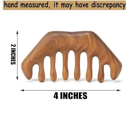 Massage Comb Loc Comb Wooden Scalp Massager Wood Head Massager Scalp Gua Sha ... - Afbeelding 2 van 6