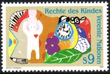 UN Vienna #Mi118 MNH 1991 Rights Child [118]