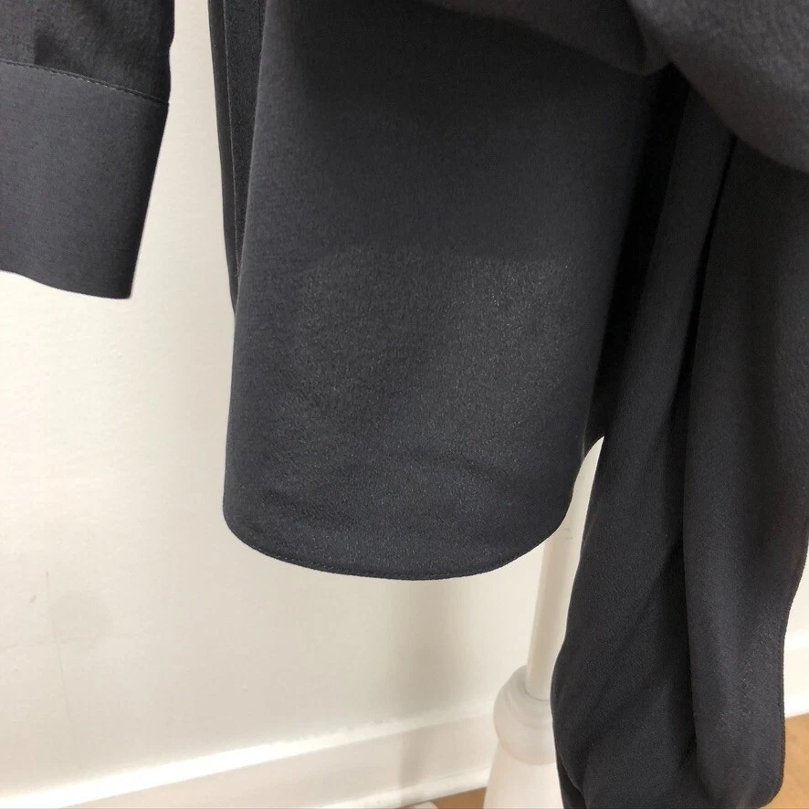 Blusa de seda Givenchy Top para mujer 38 6 negra fluida caprichosa oscura hada vanguardista Foto 3 de 4