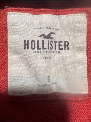 Vintage Hollister Y2K Henley Sweater Small Coral VNeck Bella Swan Elena Gilbert - Picture 3 of 13