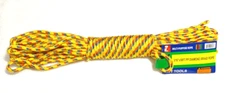 3/16" X 50' FOOT PP  BRAIDED ROPE, CAMPING MULTI- PURPOSE CAMOUFLAGE YELLOW POLY