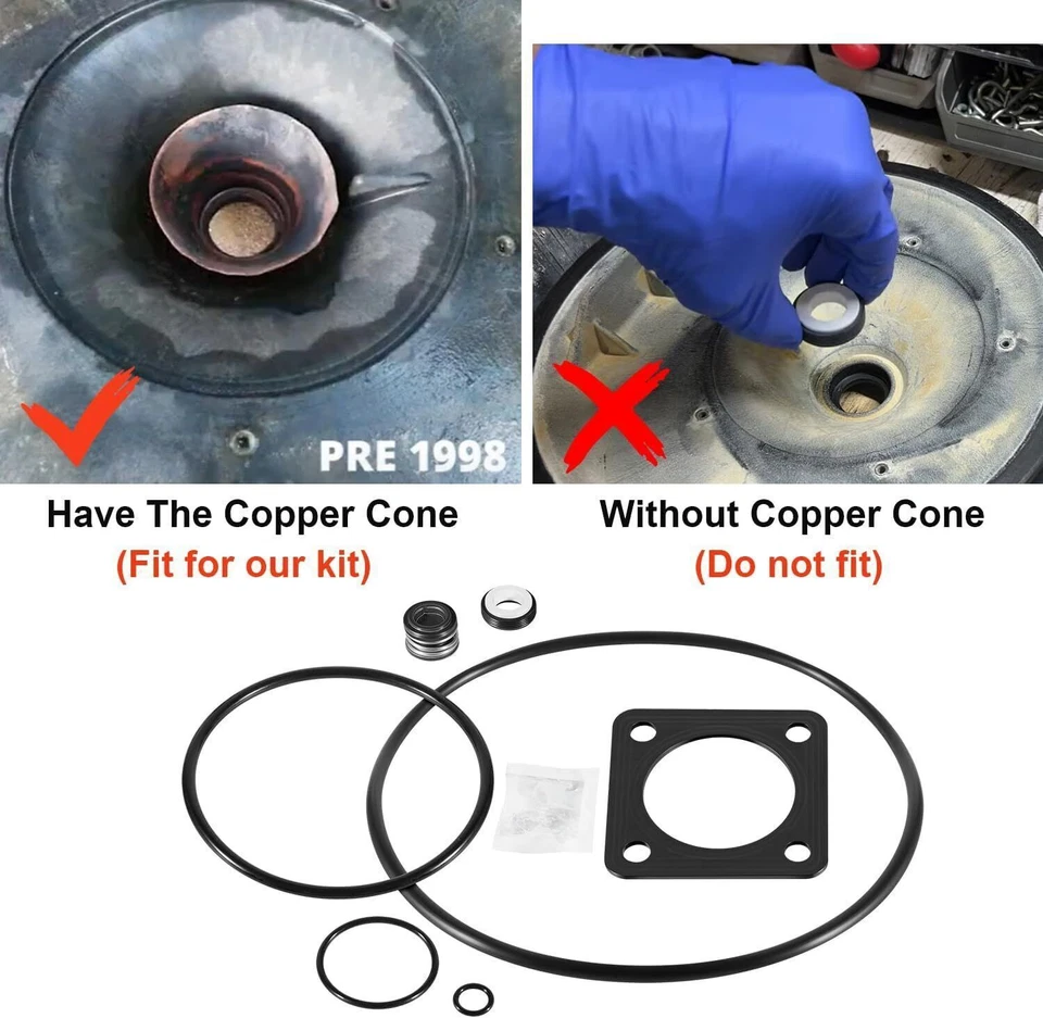 O-Ring Pump Repair Rebuild Kit for Sta-Rite P2RA P2R DuraGlas MaxeGlas PRE 1998 - Image 4 of 4