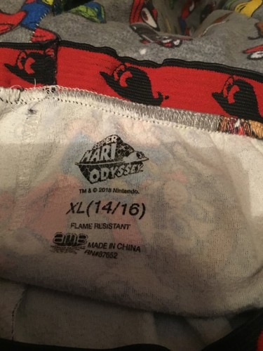 Super Mario Odyssey Boys Soft Fleece Sleep/Lounge Pants Size 14/16 - Picture 4 of 5