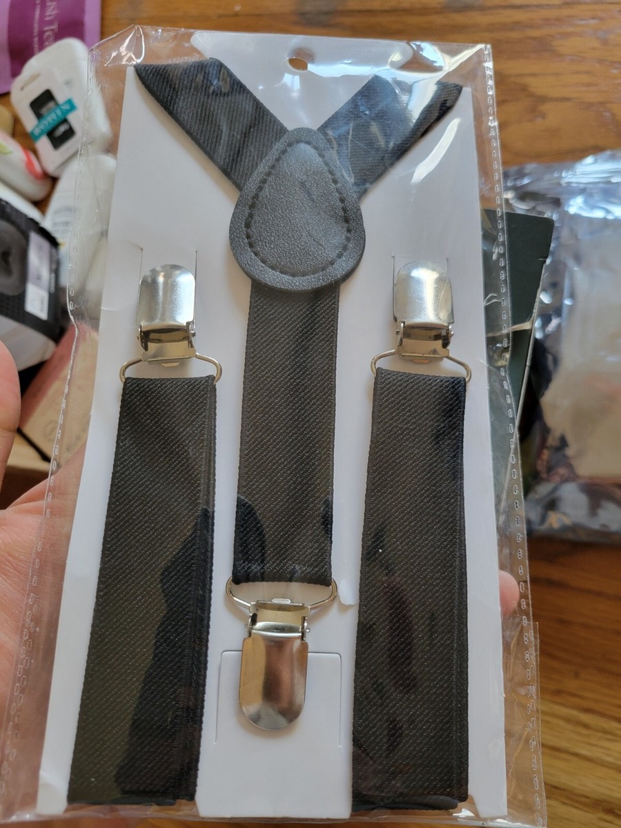 Black Suspenders for BOY Y Back Adjustable Clip On | eBay