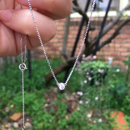 Fashion 0.15cts Diamond Bubble Pendant 