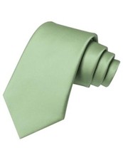 Solid Color Tie Mens Necktie for Business and Wedding Sage Green2