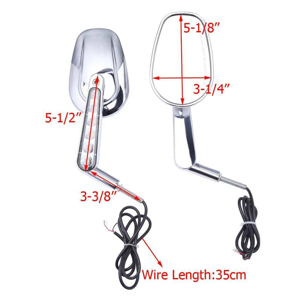 Espejos retrovisores LED de señalización de giro para motocicleta Harley Davidson V-Rod VROD Muscle VRSCF Foto 4 de 4