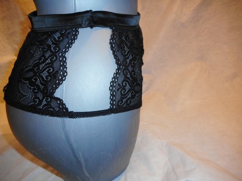 N/W/T Frederick's Of Hollywood Black Lace High Waist Thong Panty SMALL - Picture 9 of 12