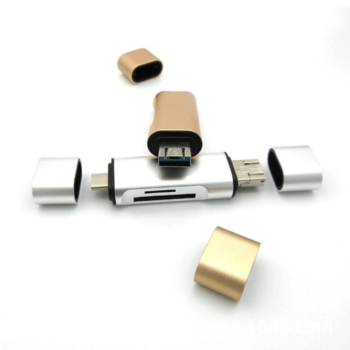 3 In 1 USB boutiques C Micro USB Kartenleser Universal Speicherkarte OTG Reader