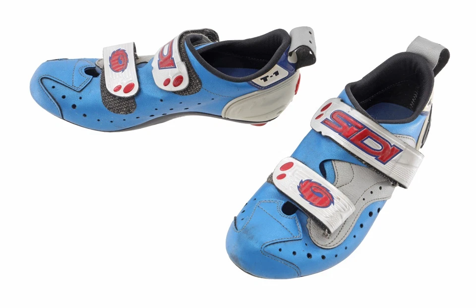 Sidi Scarpe T-1 铁人三项公路自行车鞋 EU 39 美国男式 6.5 蓝色 2/3 螺栓骑行 — 第 2/4 张图片
