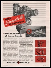 1946 General Electric GE Synchronous Motors For Air Compressors Vintage Print Ad