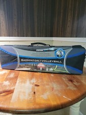 Volleyball Badminton Portable Outdoor Set 4 Player Racket Net Carry Case New