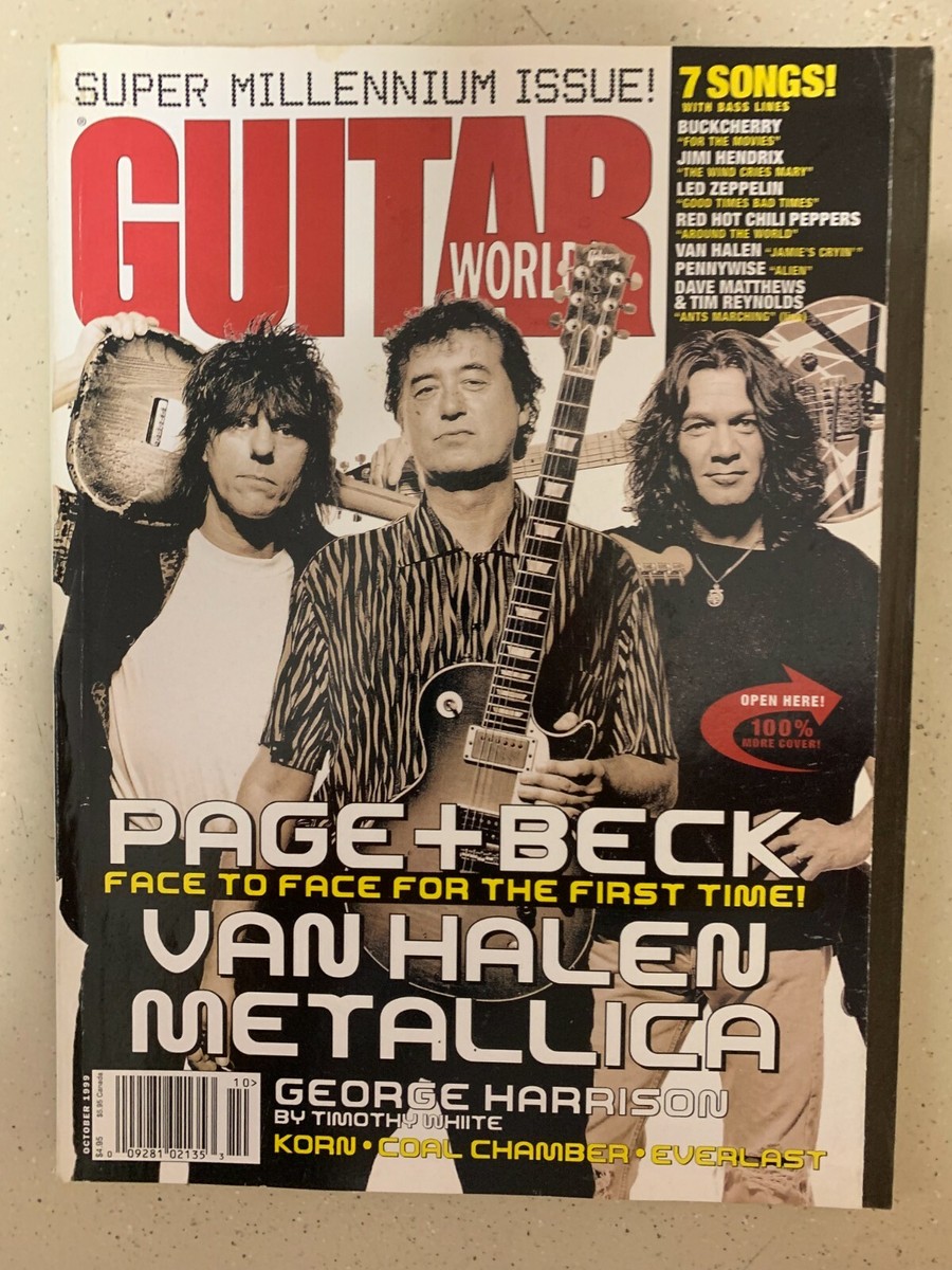 Vintage Oct 1999 Page-Beck-Eddie Van Halen Guitar World magazine