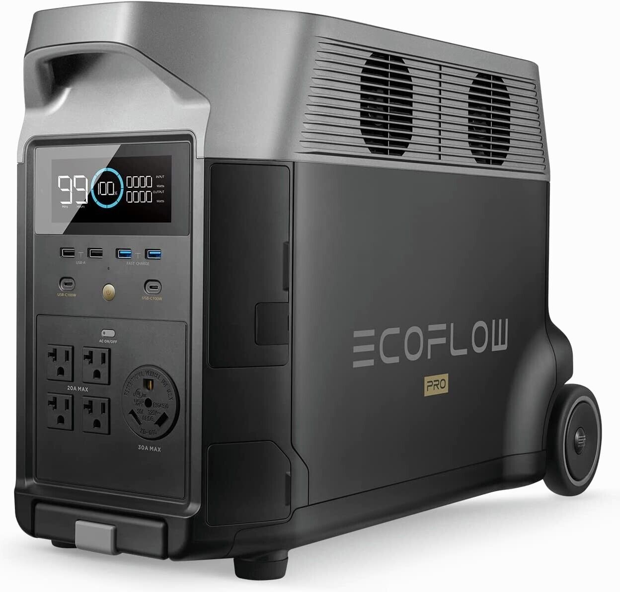 EcoFlow DELTA Pro 3600Wh Power Station Home backup, 3,500 cycles to 80% capacity