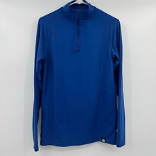 Rei 1/4 Zip Women Small Blue Long Sleeve Pullover Lightweight Outdoor Stretch