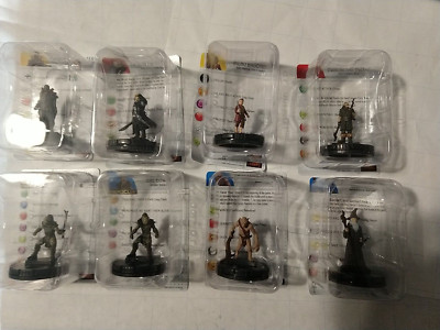 Gandalf, Bilbo, Thorin, goblins, The Hobbit Heroclix, Lot Of 8 Figures & cards