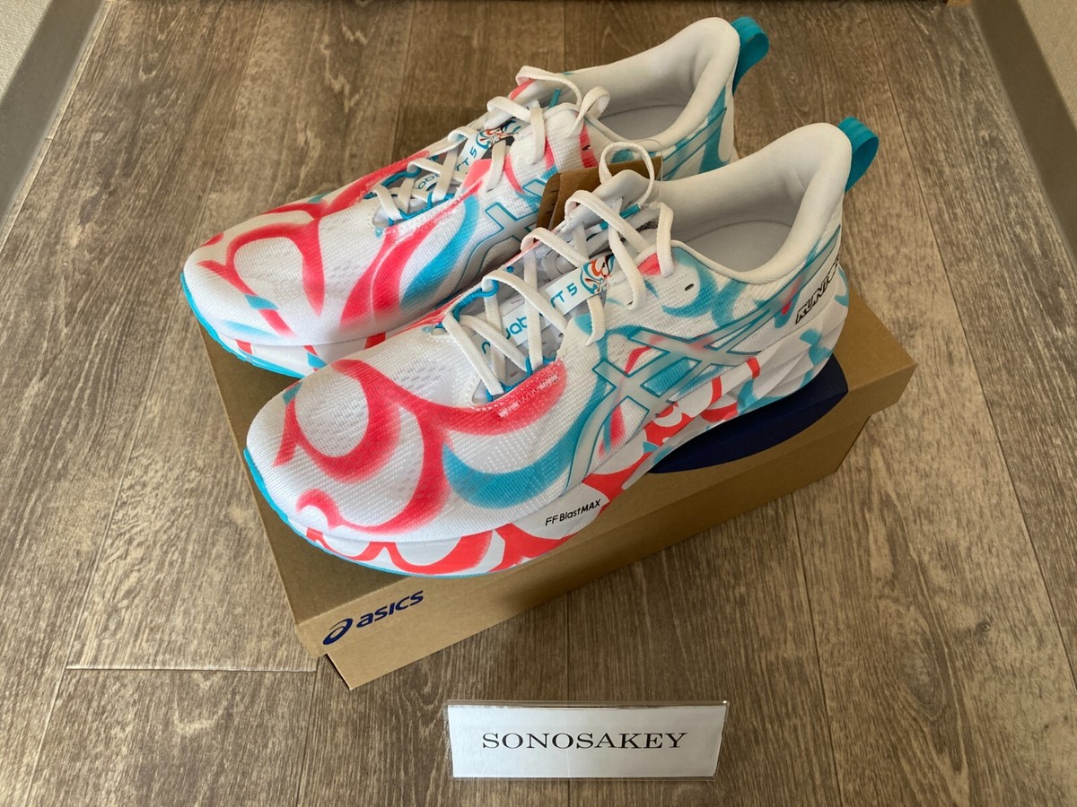 ASICS NOVABLAST 5 TOKYO 1011C110 100 White/Aquarium New in Box 