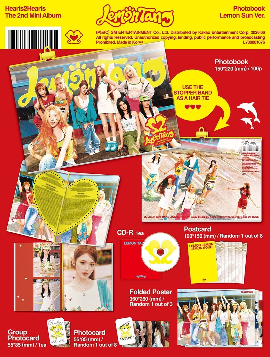 HEARTS2HEARTS LEMON TANG 2nd Mini Album PHOTO BOOK Ver/CD+Book+