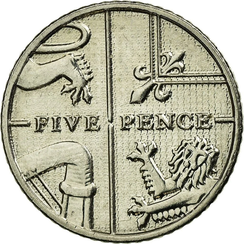 United Kingdom | 5 Pence Coin | Elizabeth II | Km:1334 | 2015 - 2022 - Image 3 of 4