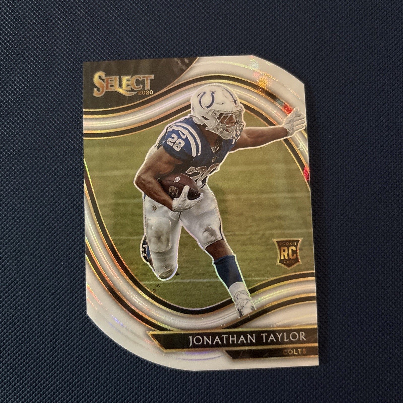 2020 Panini Select - Field Level Jonathan Taylor #353 White Prizm Die-Cut (RC)