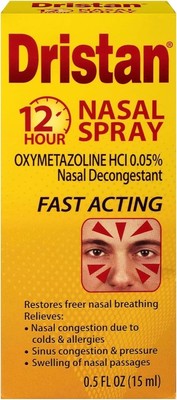 Dristan 12-Hour Nasal Spray, Fast Acting, 0.5 Fl. Oz. Each, Pack Of 3
