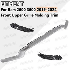 Front Upper Grille Chrome Molding Trim Fit For Ram 2500 3500 4500 5500 2019-2024
