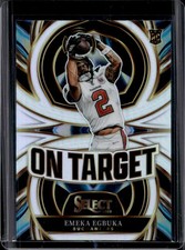 2025 Panini Select Emeka Egbuka On Target RC Silver Prizm Rookie #4 Buccaneers