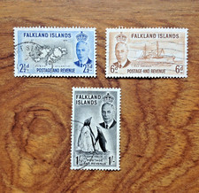 Isole Falkland KGV1 francobolli usati 2 1/2d - 1/ . Spedizione gratuita Regno Unito