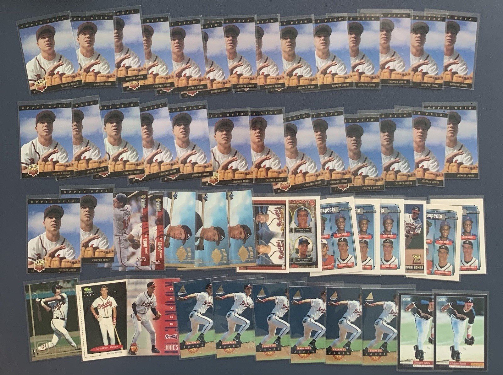 (53) 1992-1994 Chipper Jones Rookie & Prospect Lot  EX/EX-MT