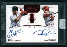 2018 Panini Flawless Rafael Devers / Rhys Hoskins Dual Auto /15 Red Sox Phillies