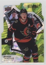 2021-22 Upper Deck Allure Green Rainbow Die-Cut 17/99 Brady Tkachuk #19 2a9