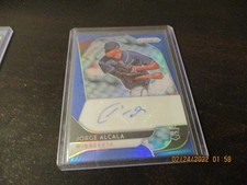 jorge alcala rookie auto 2020 prizm numbered/99 blue refractor