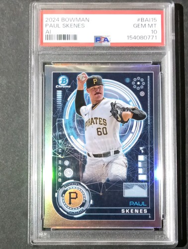 2024 Bowman (Crome) PSA 10 Paul Skenes AI #BAI-15 Pirates