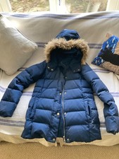 Girls ZARA puffa coat. Navy. 13yrs. V warm. Fur trim hood. Excellent condition 