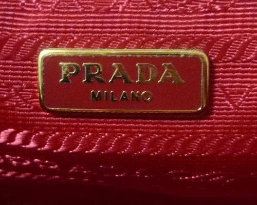 PRADA nylon red triangular logo plate cosmetic po… - image 6